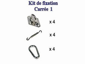 CARREEPONTET - Kit de fixation Carée<br> (Pontet sur platine)