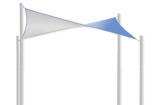 CDUALSQ540: Voile d’ombrage carrée 'Coolaroo DualShade' 5,4m