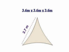 Voile d'ombrage Shade Sail World 3,6m x 3,6m x 3,6m image 6