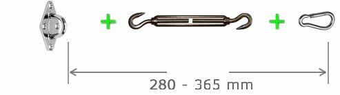 Fixations inox pour voiles d’ombrage